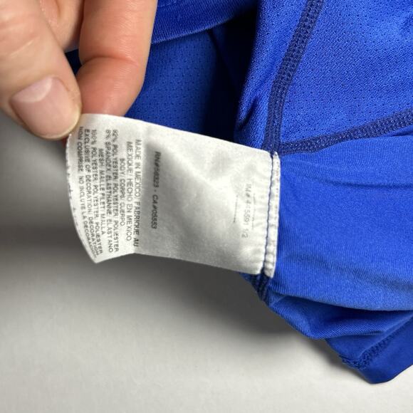 Nike Pro Combat Dri-Fit Active Wear Shirt Men's Medium Blue Fitted Crew Tee - Picture 8 of 9